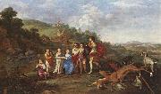 POELENBURGH, Cornelis van Children of Frederick V Prince Elector of Pfalz and King of Bohemia s oil painting on canvas